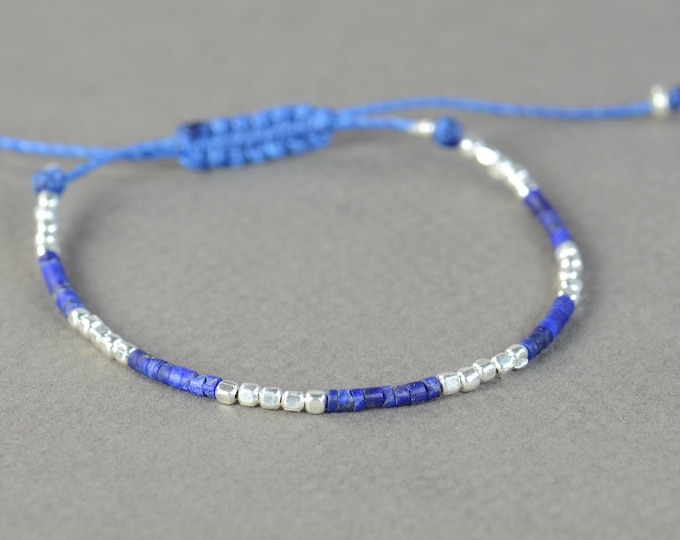 Sterling silver and Lapis lazuli bracelet