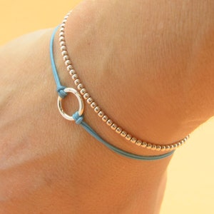 Sterling Silver Karma bracelet . friendship .wedding image 9