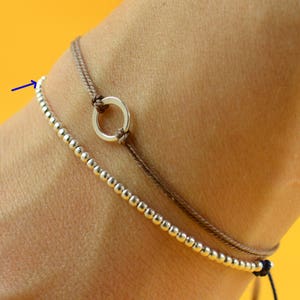 Sterling Silver beaded friendship bracelet
