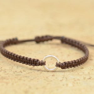 Sterling Silver Karma bracelet . Friendship .Macrame woven bracelet image 5