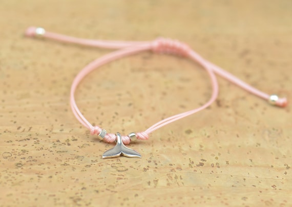 Sterling Silver Whale Tail Bracelet Etsy UK