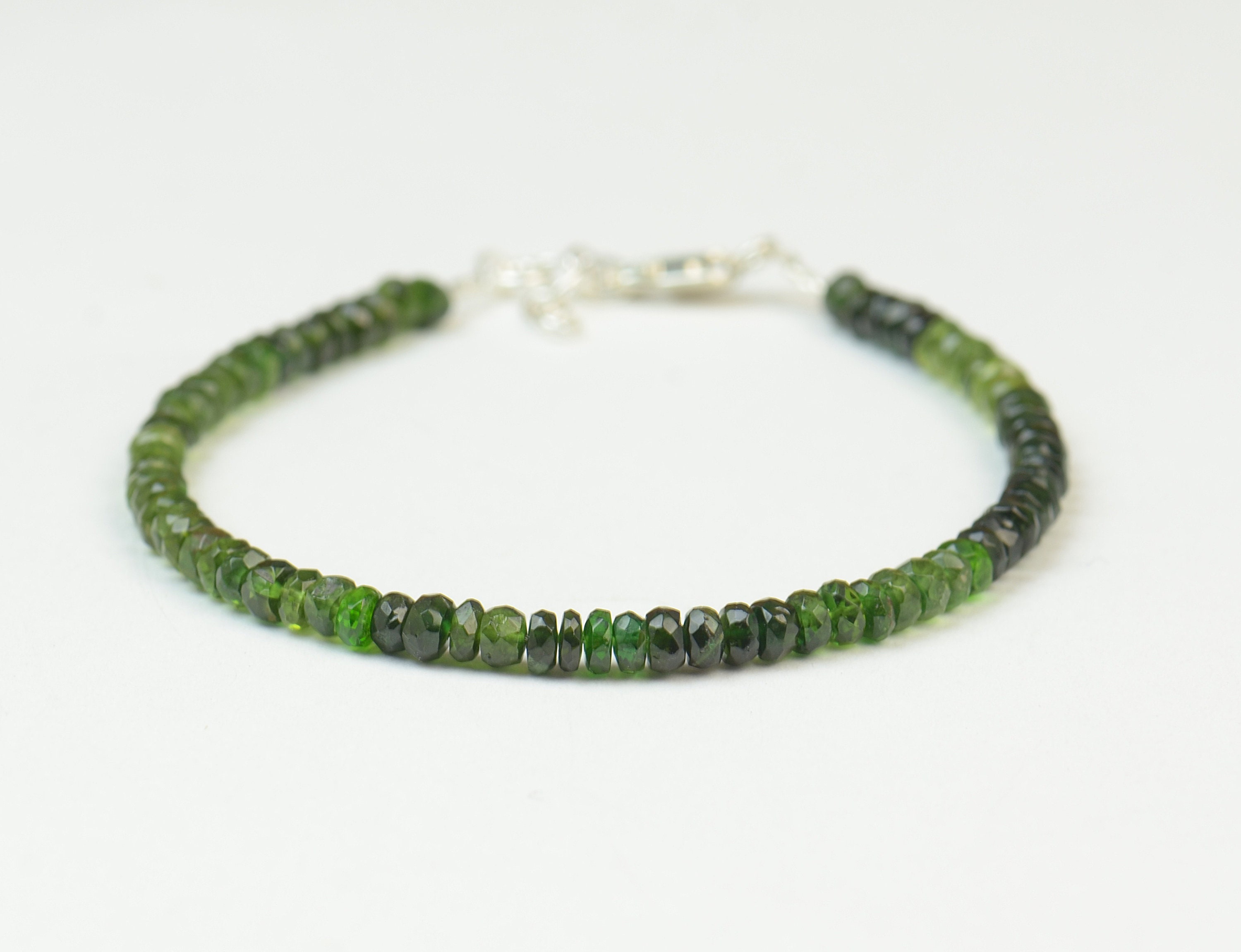 14K Blue Tourmaline Bracelet, Blue Green Tourmaline Bracelet, White Go –  Jen Volkodav Jewelry Design