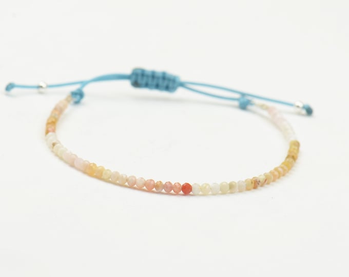 Tiny mixed colors opal bracelet