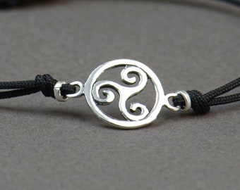 Celtic triskel sterling silver bracelet.Men or women