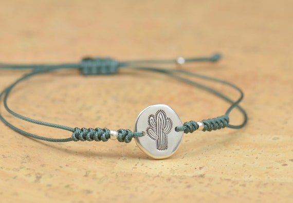 kaktus armband Damen Armband - Bergkristall Armband mit Kaktus Charm