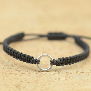 Sterling Silver Karma bracelet . Friendship .Macrame woven bracelet image 2