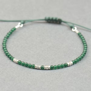 Jade and Sterling silver bracelet.Adjustable Bracelet image 4