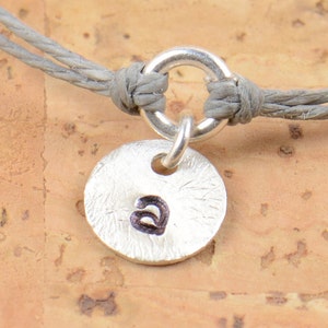 Stamped Initial sterling silver personalized bracelet