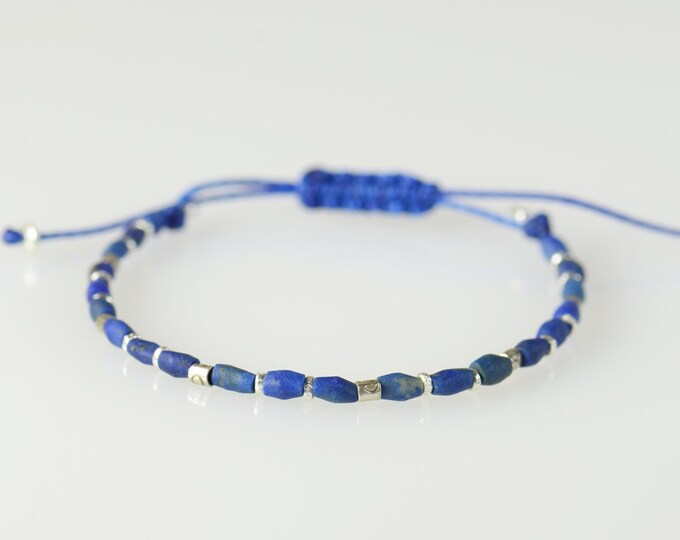 Sterling silver and Lapis lazuli bracelet