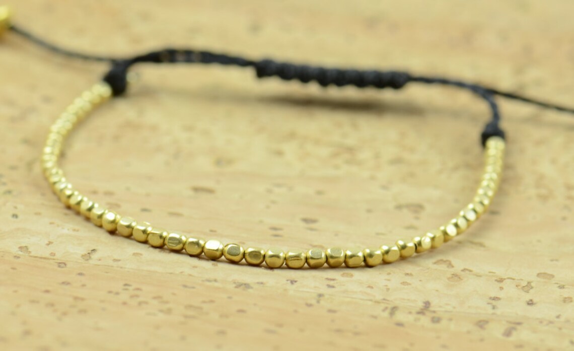 Beads. Gold Bracelet Etsy