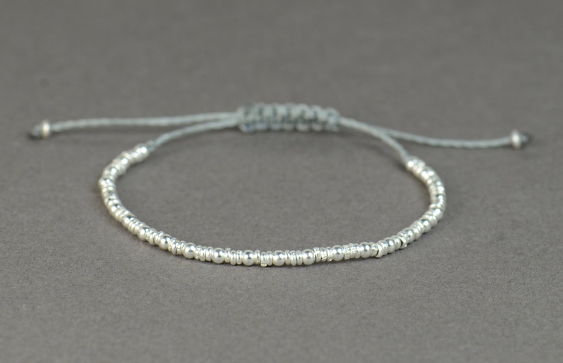 Sterling silver beaded bracelet image 2