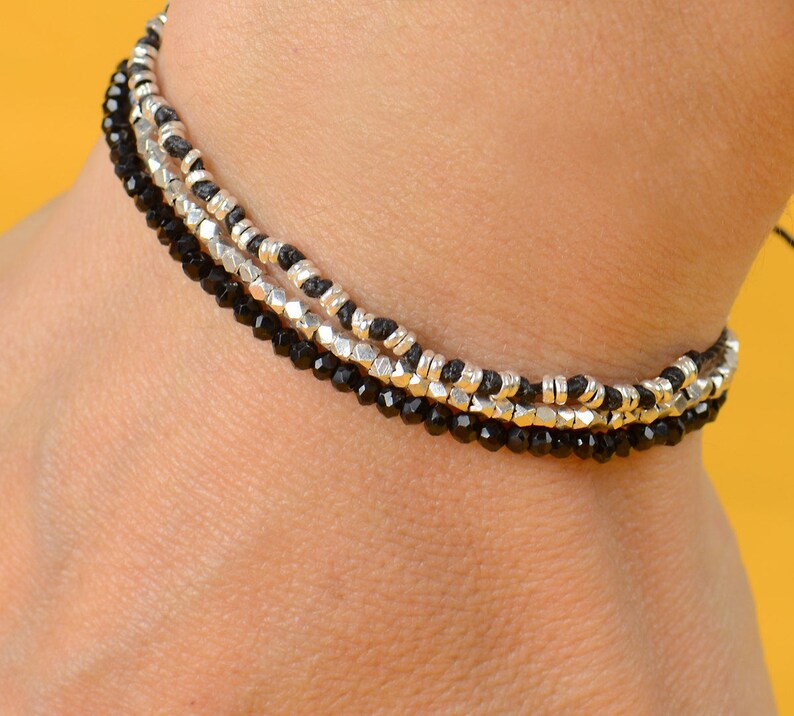 Black Tourmaline Bracelet Etsy