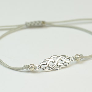 Sterling silver celtic knot charm bracelet.Mens gift.unisex bracelet image 5