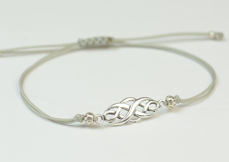 Sterling silver celtic knot charm bracelet.Mens gift.unisex bracelet image 5