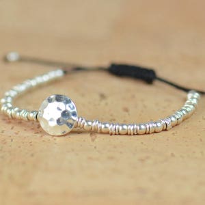 Sterling silver beaded bracelet