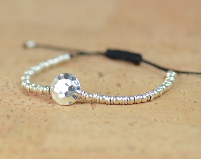 Sterling silver beaded bracelet