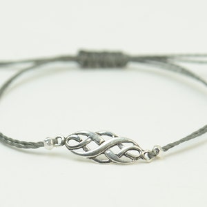 Sterling silver celtic knot charm bracelet.Mens gift.unisex bracelet image 4
