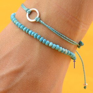 Turquoise faceted beads bracelet image 4