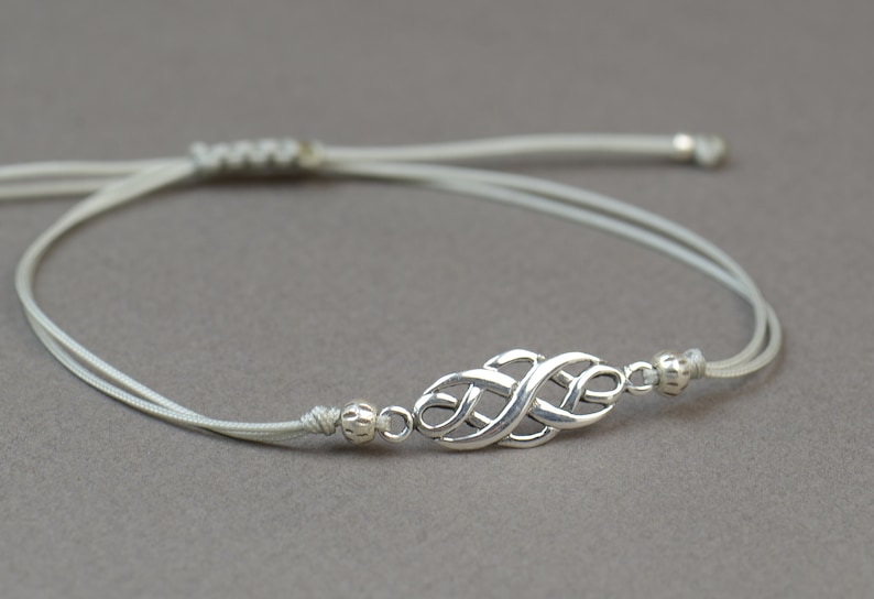 Sterling silver celtic knot charm bracelet.Mens gift.unisex bracelet image 2