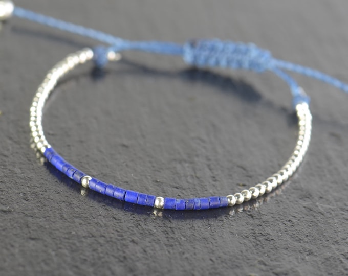 Sterling silver and Lapis lazuli bracelet