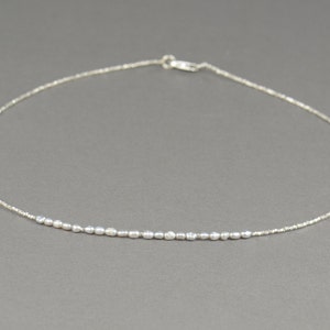 Sterling silver and grey pearls necklace