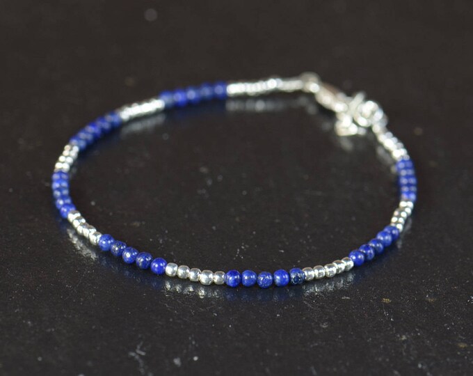 Sterling silver  and Lapis lazuli bracelet