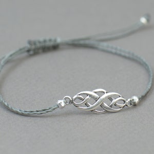 Sterling silver celtic knot charm bracelet.Mens gift.unisex bracelet image 6