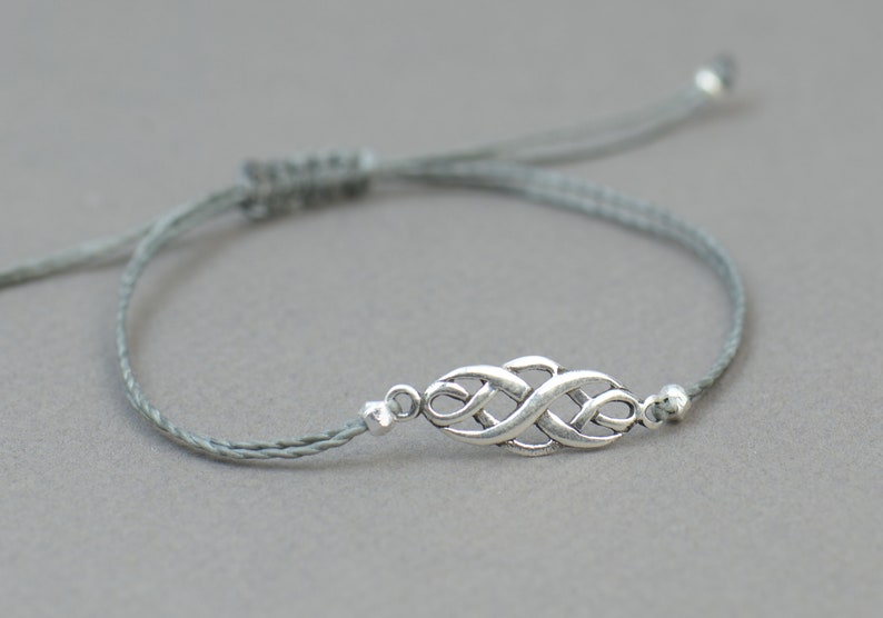 Sterling silver celtic knot charm bracelet.Mens gift.unisex bracelet image 6