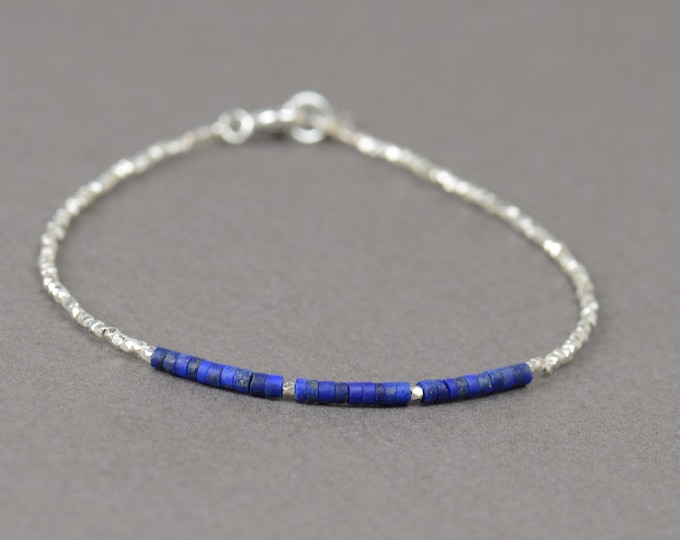 Sterling silver  and Lapis lazuli bracelet