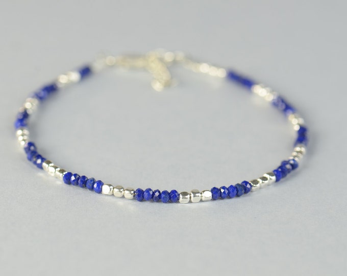 Sterling silver  and Lapis lazuli bracelet