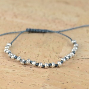 Sterling silver beaded bracelet