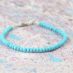 Turquoise faceted beads bracelet image 2