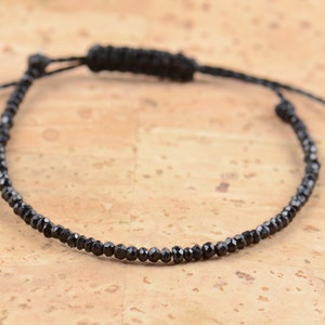 Black Spinel Bracelet - Etsy