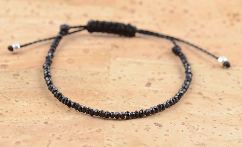 Black Spinel bracelet image 1