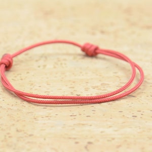 Bracelet Mens, Brown Cord Bracelet, Adjustable String Nylon, Mens Bracelet Simple, Surf Jewelry,red string Kabbalah protection image 4