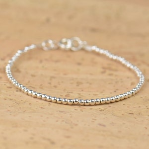 Sterling silver beads  bracelet.Sterling silver clasp