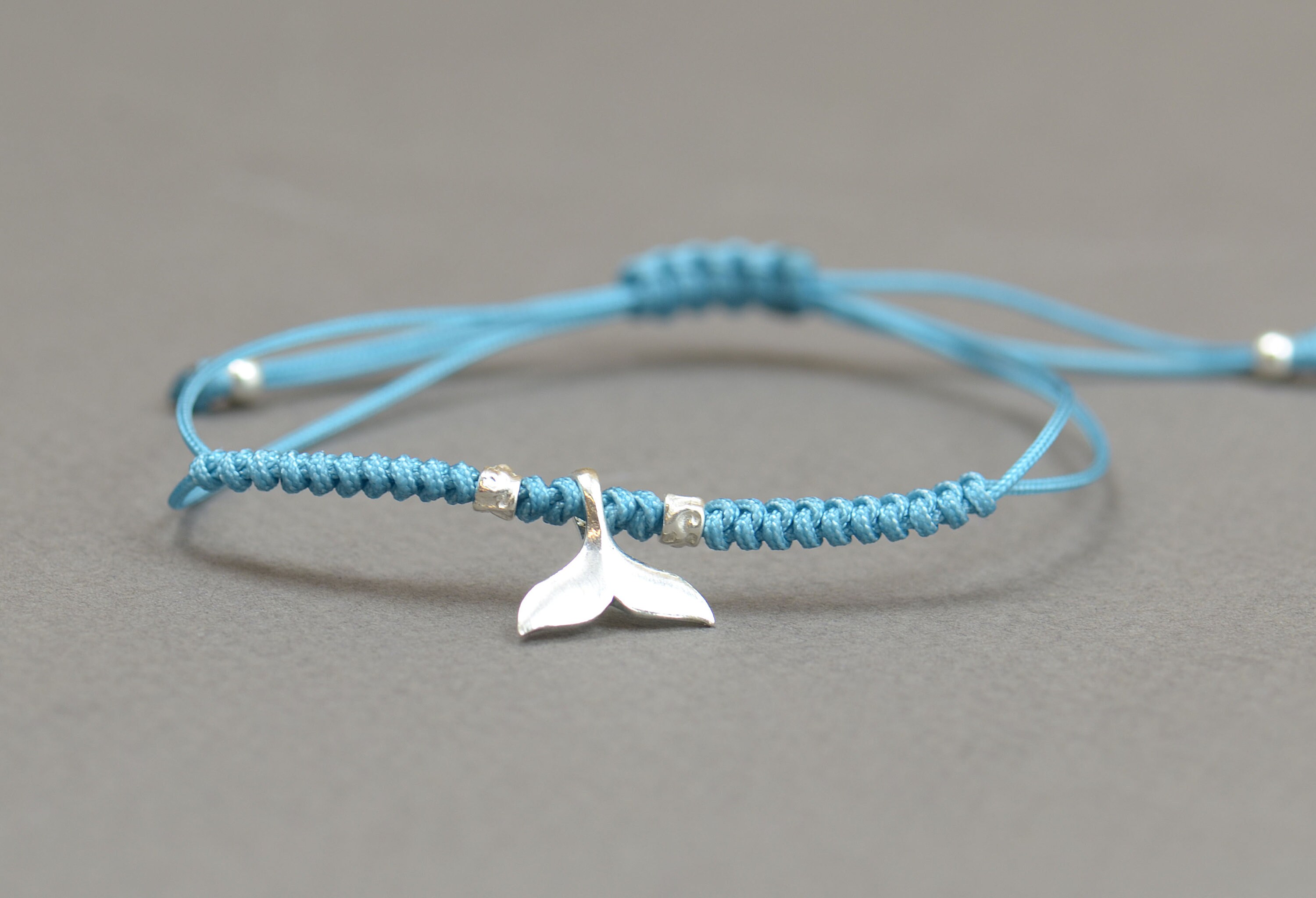 ★HARANG★ Whale Tail Half Half Chain Bracelet Sterling Silver Whale Tail Bracelet - Etsy