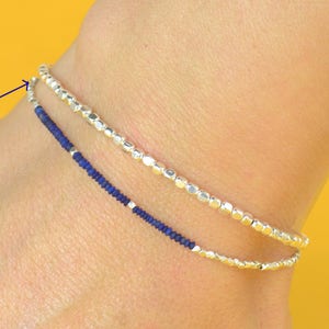 Sterling silver  and Lapis lazuli bracelet