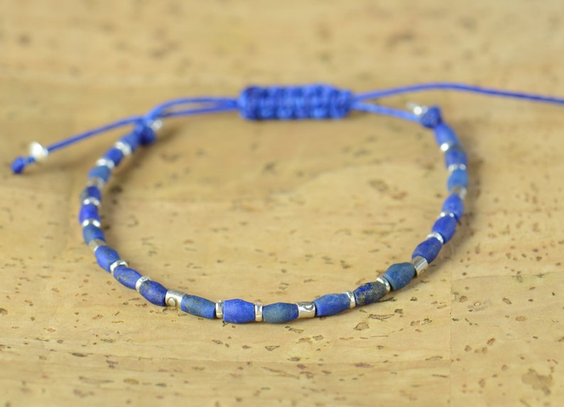 Sterling silver and Lapis lazuli bracelet image 2