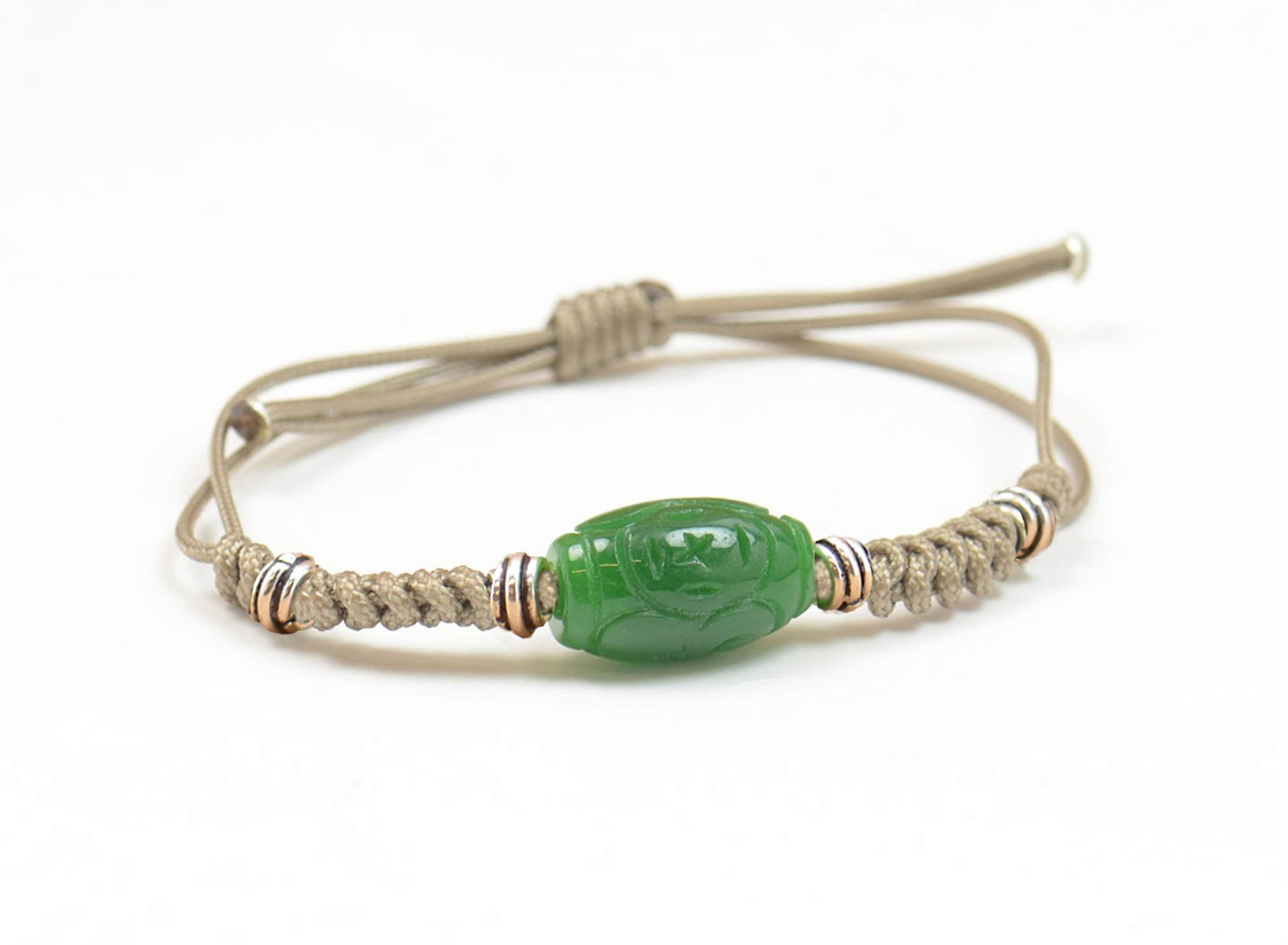 Green Jade bracelet.Thread Bracelet Friendship Bracelet Etsy