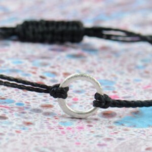 Sterling Silver Karma bracelet . friendship .wedding image 2