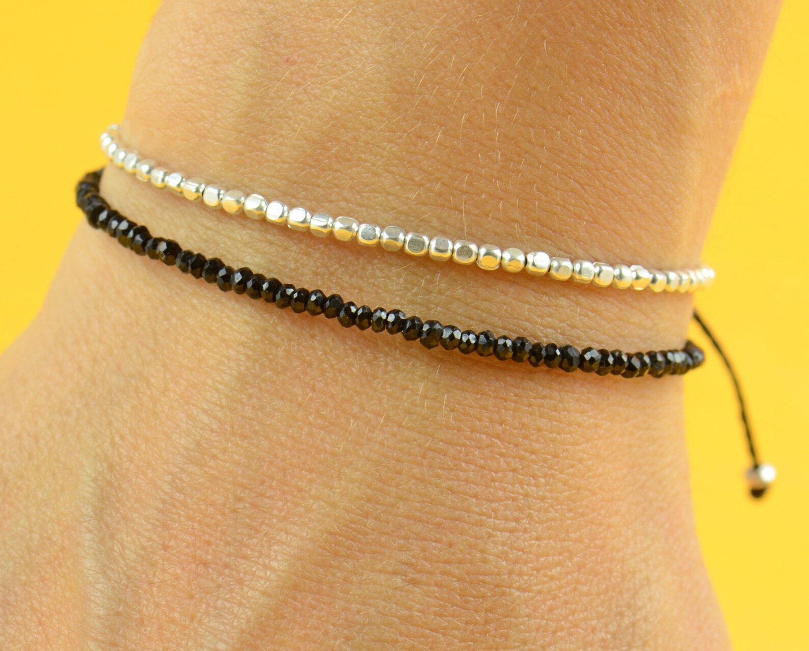 SPINE BRACELET / BLACK CHROMEXCEL LEATHER