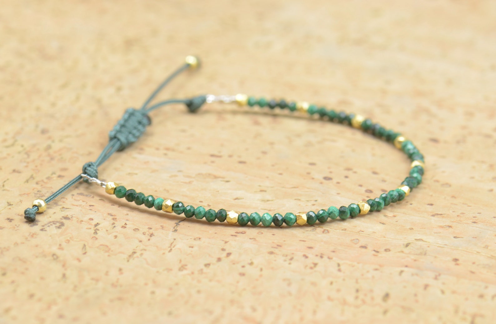 Gold and Malachite bracelet Etsy