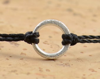 Sterling Silver Karma bracelet . friendship .wedding