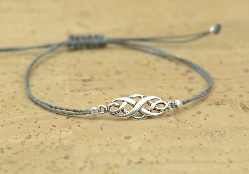 Sterling silver celtic knot charm bracelet.Mens gift.unisex bracelet image 3