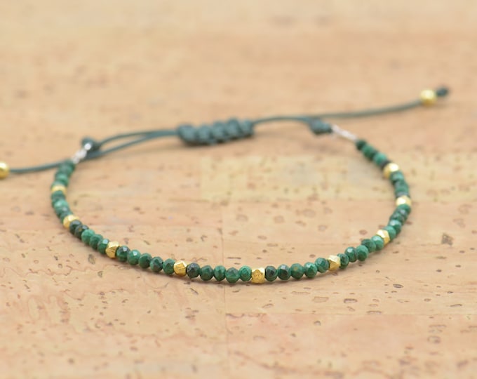 Gold and Malachite bracelet