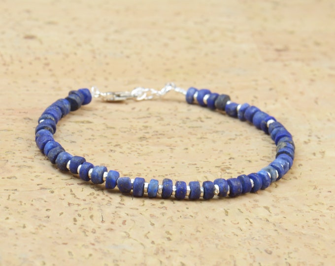 Sterling silver  and Lapis lazuli bracelet