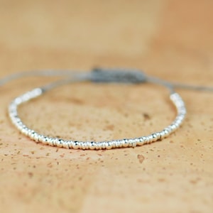 Sterling silver beaded bracelet image 1