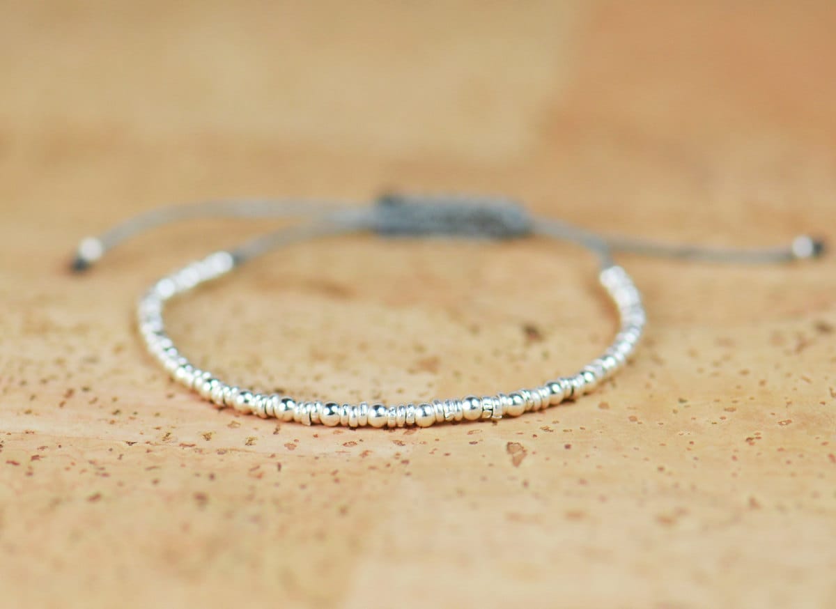 Sterling Silver Beaded Bracelet - Etsy Sterling Silver Beaded Bracelet - Etsy