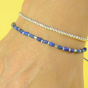 Sterling silver and Lapis lazuli bracelet image 4